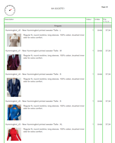catalogue automatique au format PDF dans DoliPlus