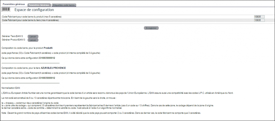 configuration de la gestion des codes-barres dans DoliPlus