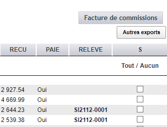 Facture fournisseur de commission sur ventes DoliPlus