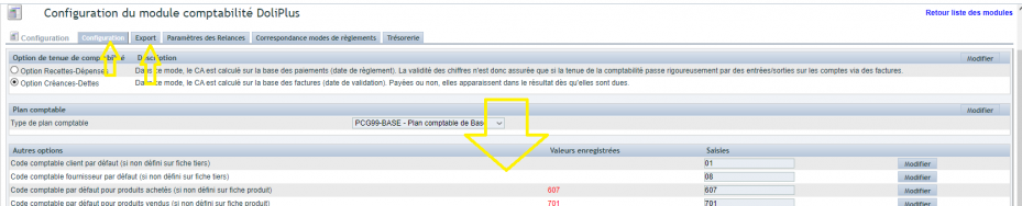 logiciel de comptabilit&eacute; : configuration de l'export comptable dans DoliPlus