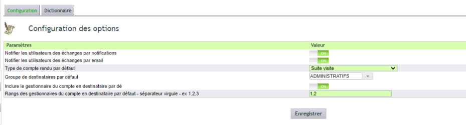 configuration du compte rendu de visite dans DoliPlus