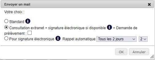 Envoi d'une consultation extranet DoliPlus