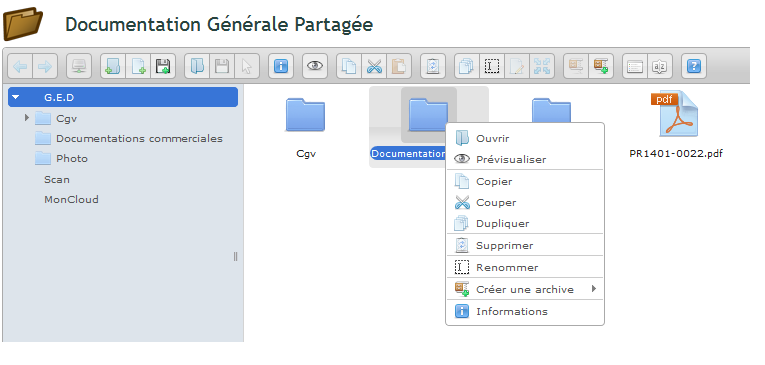 GED (Gestion &Eacute;lectronique de documents) Dolibarr