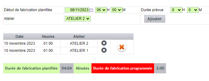 Planification d'un ordre de fabrication DoliPlus