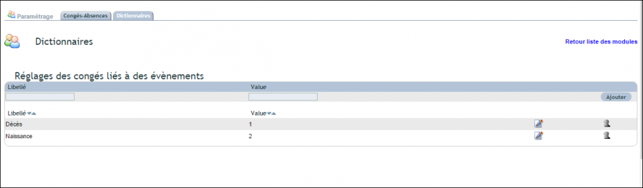 gestion des cong&eacute;s dans DoliPlus