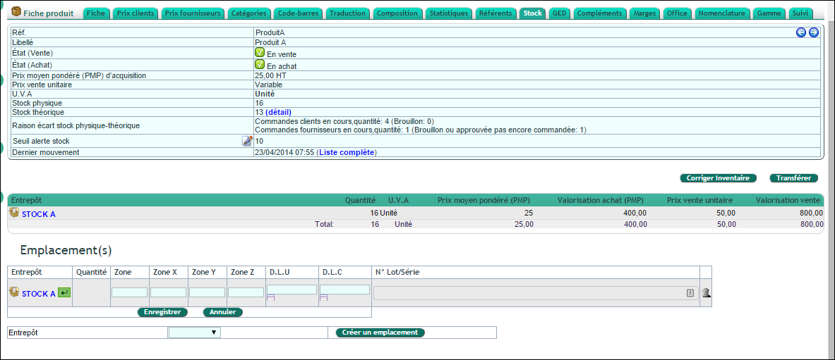 N&uacute;meros de lote por ubicaci&oacute;n en la gesti&oacute;n de stock DoliPlus