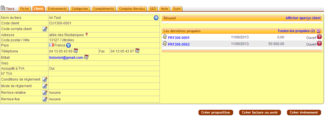 Propuestas Financieras Dolibarr