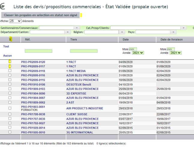 Import de lignes dans une proposition commerciale DoliPlus