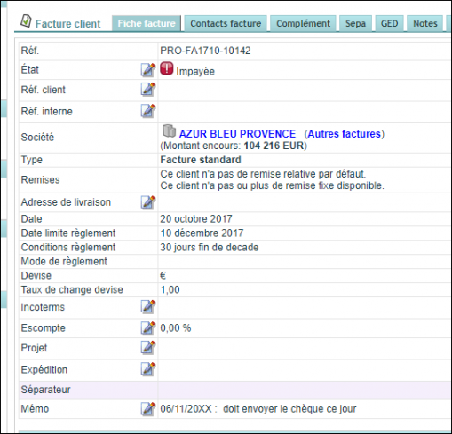 Suivi des relances de factures dans DoliPlus