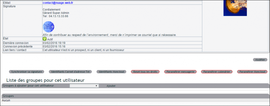 signature mail synchronis&eacute;e dans le webmail DoliPlus