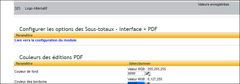 acc&egrave;s &agrave; la configuration du sous-total sur les devis dans DoliPlus