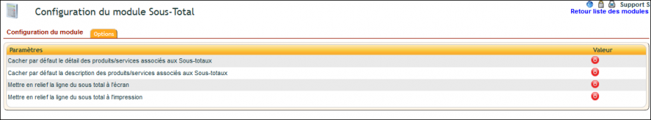 options du sous-total sur les devis dans DoliPlus