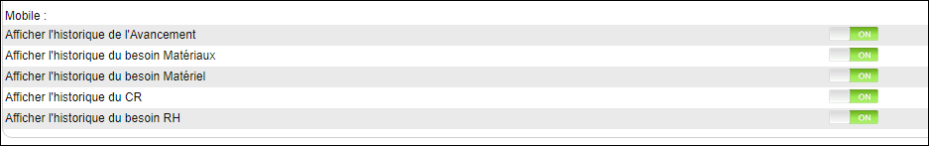 Configuration du rappel d'historique du suivi de chantier DoliPlus