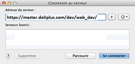 Se connecter au serveur MonCloud depuis le Finder Mac