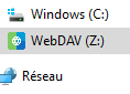 Dossiers MonCloud dans l'explorateur de fichiers Windows