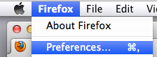 Menu de vie priv&eacute;e et s&eacute;curit&eacute; dans Firefox