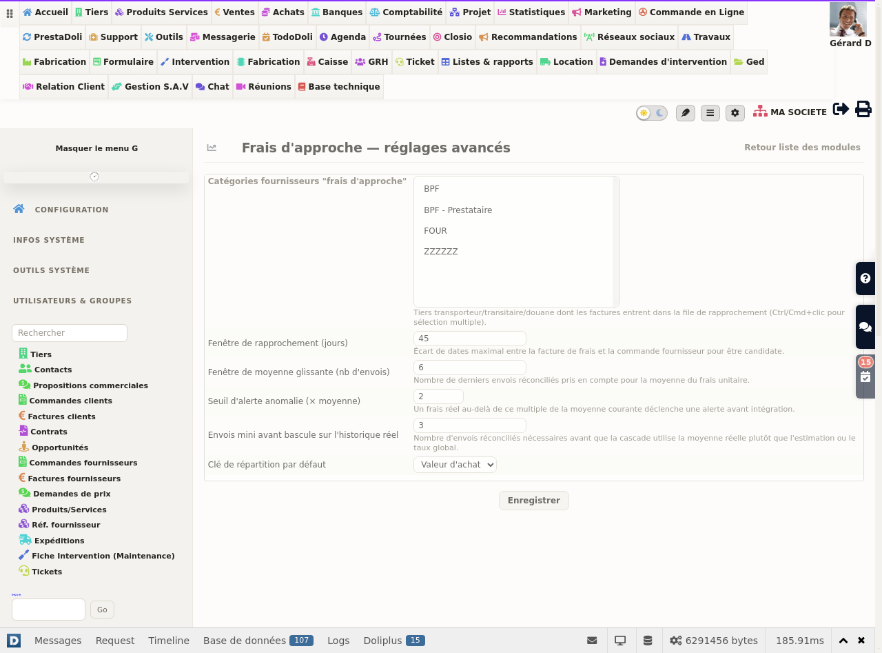 Frais d&rsquo;approche : r&eacute;glages avanc&eacute;s dans DoliPlus
