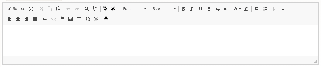 text editor toolbar in the DoliPlus quote and invoice editor