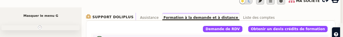cr&eacute;dits de formation &agrave; distance : boutons de demande de devis et de rendez-vous