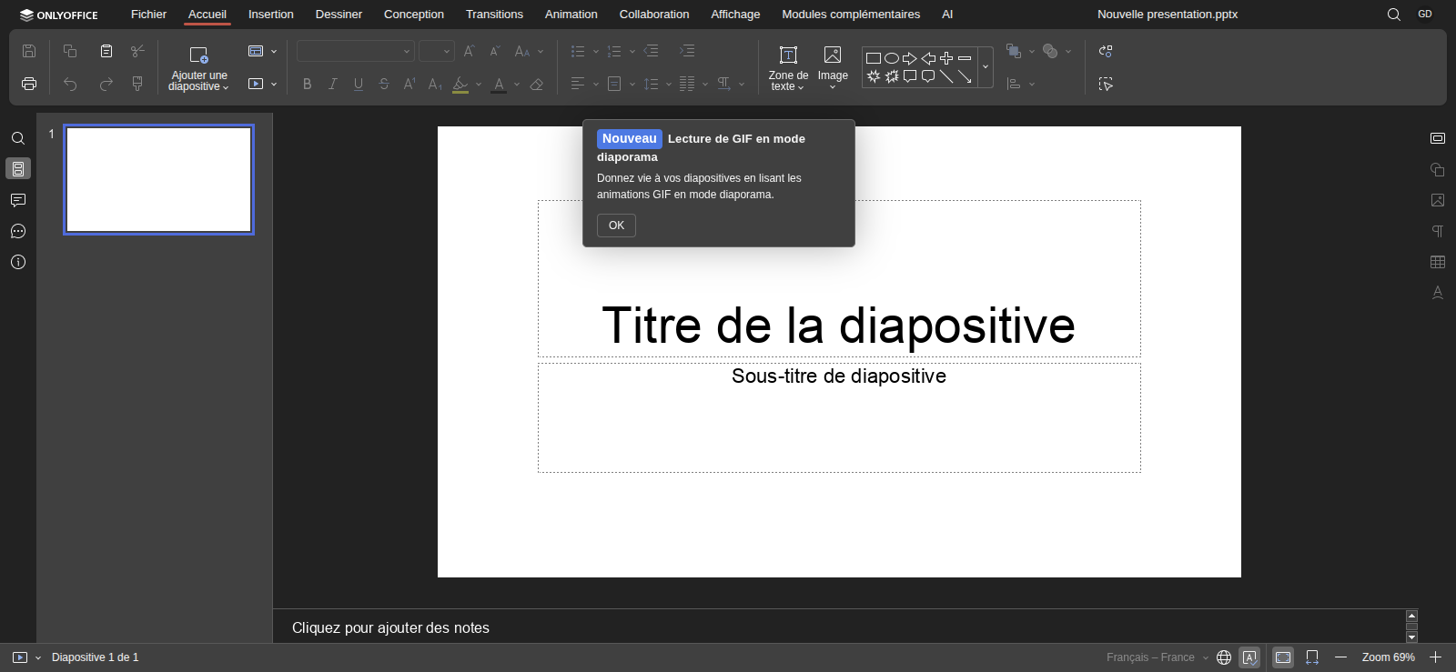 cr&eacute;er une pr&eacute;sentation en ligne dans DoliPlus avec OnlyOffice